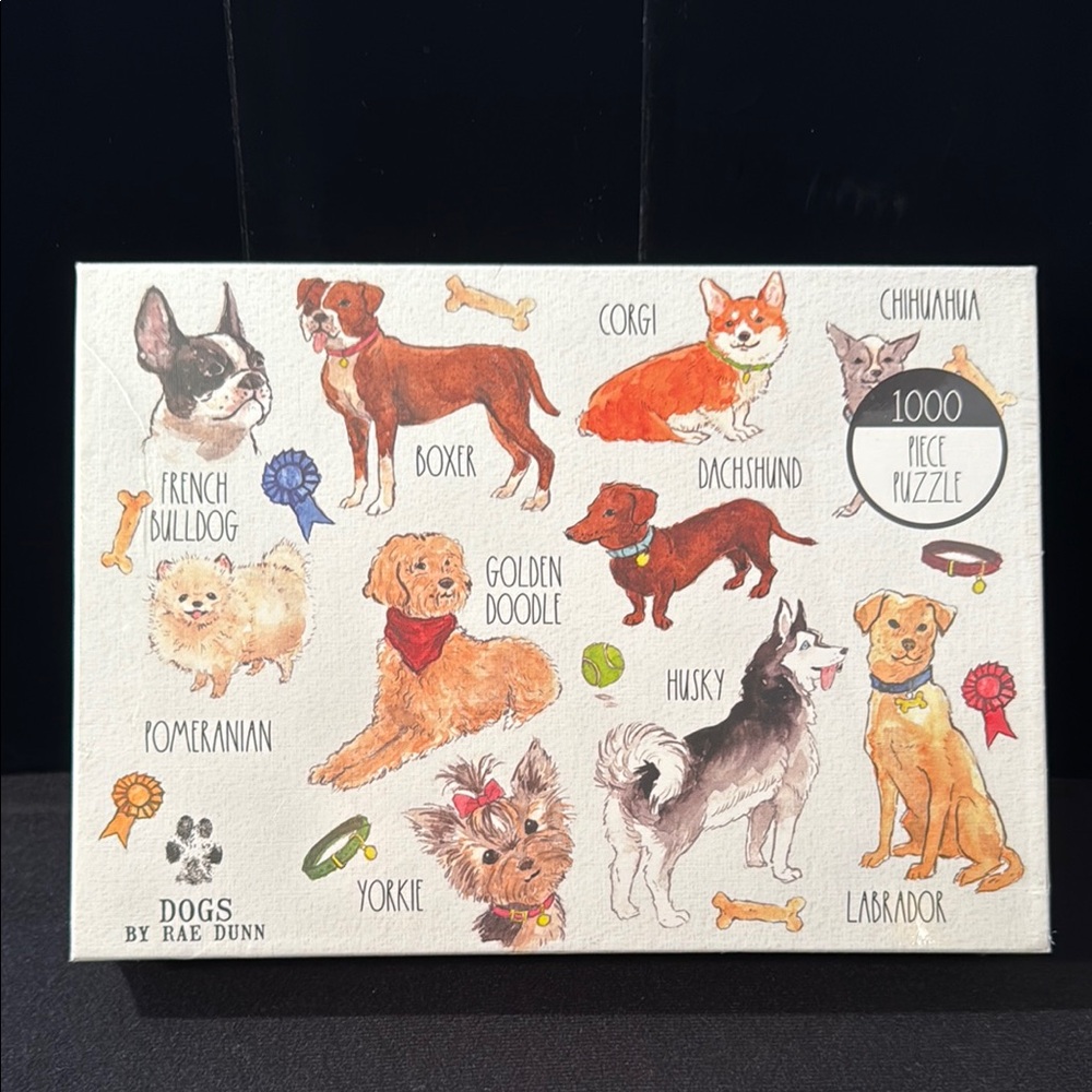 Rae Dunn Reddish-Brown‎ Dog Puzzle Game